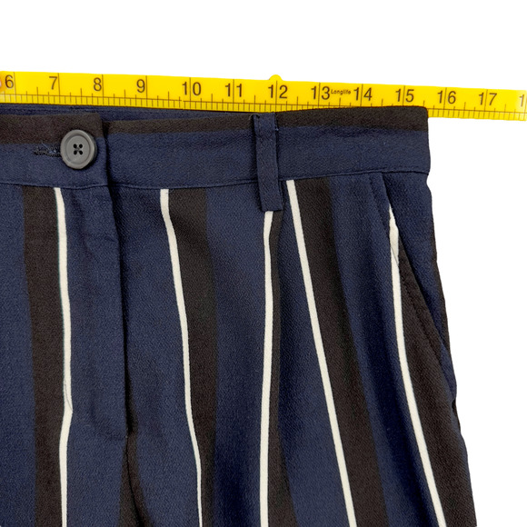 Who What Wear Navy White Black Stripe Vertical Stripes Straight Leg Pants Size 8 - Picture 5 of 8